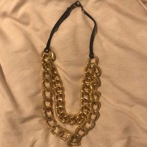 Gold two chain necklace